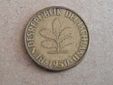 Münze 5 Pfennig 1950 G BRD