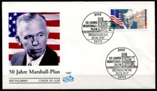 50 Jahre Marshallplan. General George Marshall (1880-1959). FDC. BRD 1997