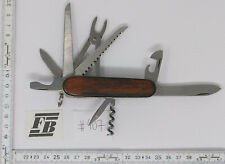 ADLER-Messer Taschenmesser, Holzgriffschalen , 14 Funktionen - mit Zange    #407