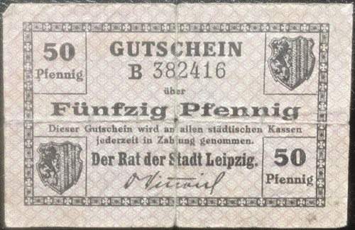 Pfennig stadt leipzig 1918 - 50,