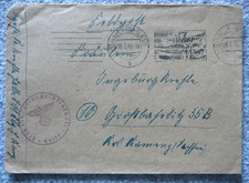 1945  -  Feldpost Briefumschlag  - gelaufen, gestempelt  -  Original
