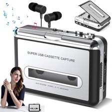 Kassettenspieler - Tragbarer Kassettenspieler, der MP3-Audio-Musik über USB
