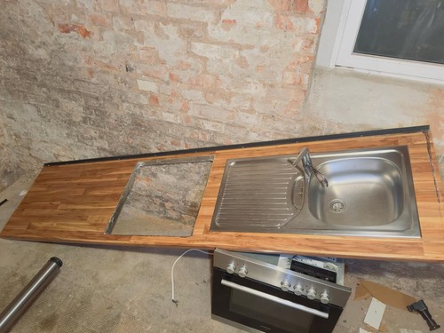 Arbeitsplatte 253cm 60cm - x, +