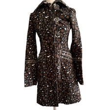 Tuleh printed brown trench - tuleh,