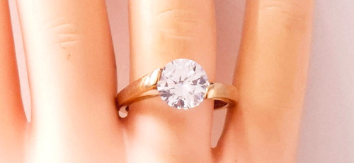 Gold design ring zirkonia - gold, °zirkonia°