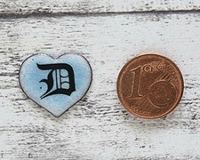 Emaille 1970er Herz blau D