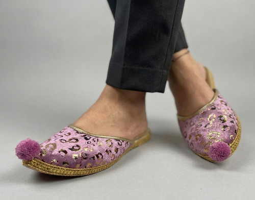 Rosa babouche henna schuhe - schuhe, mit