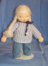 Stoffpuppe Waldorf-Art ca. 25 cm Mädchen