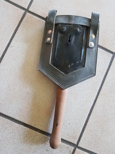 Klappspaten ledertasche - in,