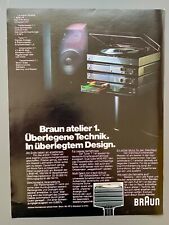 Braun Atelier 1 Stereoanlage HiFi 80s retro 1981 Vintage Ad Werbung Reklame