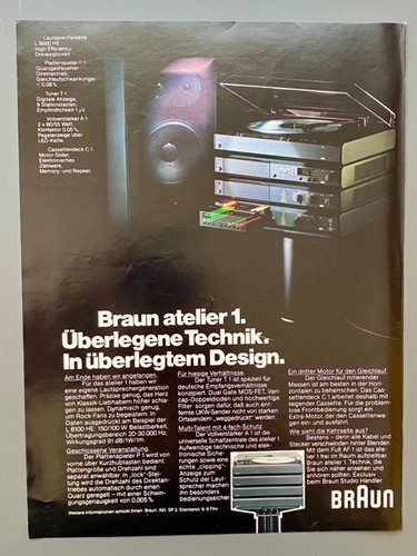 Braun atelier stereoanlage - atelier, 1