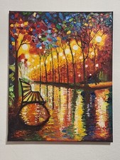 Ölgemälde MODERN Park Sommer