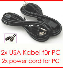 2xUSA US PWRCABLE 110V 115V PC POWERCORD US-CABLE FOR PSU POWER CORD CABLE 13 MM