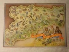 altes Spielbrett altes Spiel Gesellschaftsspiel Eine Reise durch Sachsen DDR