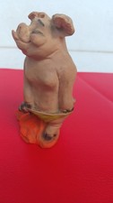 GENIESSER-SCHWEIN - GOURMET PIG -  FIGUR / SKULPTUR / STATUE - ANSEHEN!!!