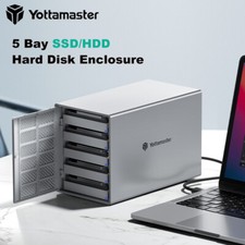 Yottamaster 4 5 Bay RAID Festplattengehäuse USB 3.0 für 2.5" 3.5" SATA SSD HDD