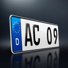 1x Kfz-Kennzeichen | 370 x 110