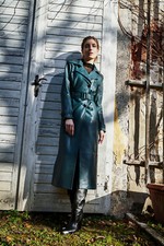 Damen Echtleder Mantel