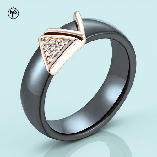 Ring aus schwarzer keramik mit - keramik,