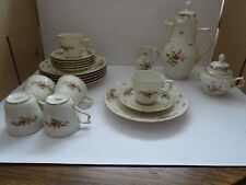 Rosenthal Sanssouci Elfenbein mit Goldrand Moosrose Kaffeeservice 6 Personen