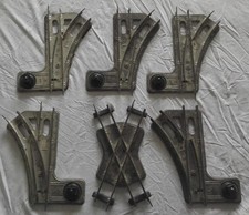 BECKH Blecheisenbahn Spur 0 Lot 5 Weichen, Kreuzung + 26 Schienen