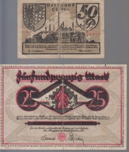 Serienschein und notgeld 50 - notgeld],