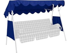 Sonnendach für Hollywoodschaukel 120 x 200 cm Blau 