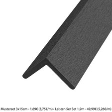 5 Stück WPC Abschlussleisten