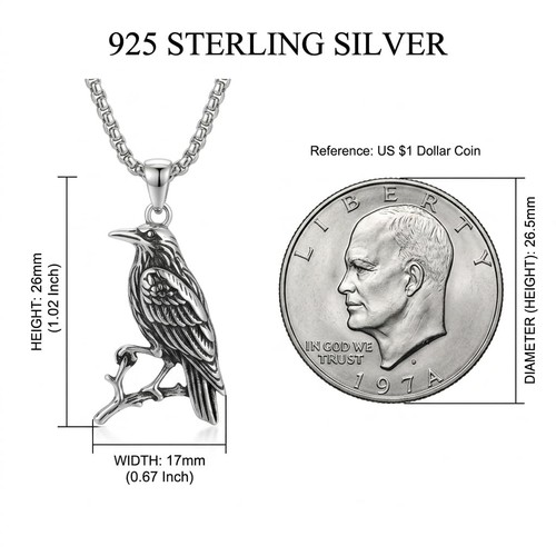 925 sterling silber raben - silber,