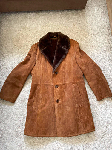 Echtleder mantel cognac - echtleder, braun