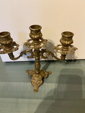 Kerzenleuchter 3 Armig Kandelaber 3 flammig  Kerzenständer Messing Kerzenhalter