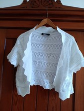 Bolero weiß Hochzeit Jäckchen bpc Bonprix Selection Baumwolle Kurzjäckchen Damen