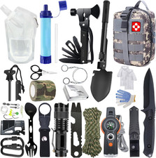 Survival Kit 22 in 1, Außen Notfall Set, Outdoor Survival Ausrüstung Mit Wasserf