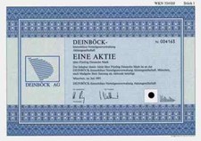 Deinböck Gründeraktie 1993 München Braunschweig Salzgitter 50 DM Immobilien DCM