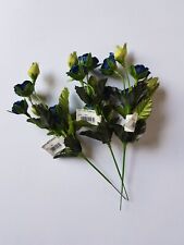 3x Rosenpick ca.22cm blau, Rosen Rose Basteln Deko, unbenutzt 171-49