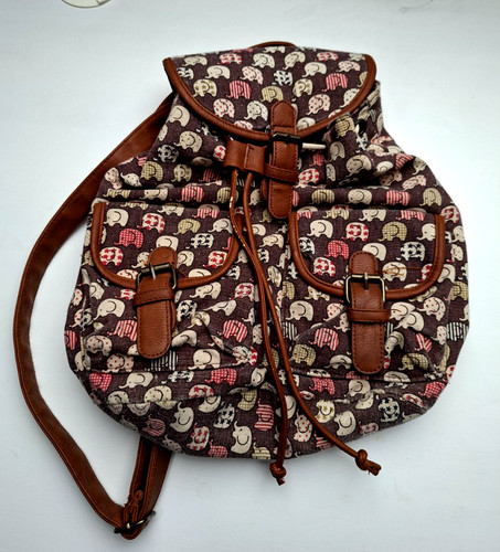 Stoff leder urlaub rucksack - leder,