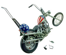 Harley Davidson Captain America Motorradmodell Metall Franklin Mint selten 1:10