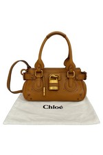 Chloé Paddington Mini Tasche in Camel Leder