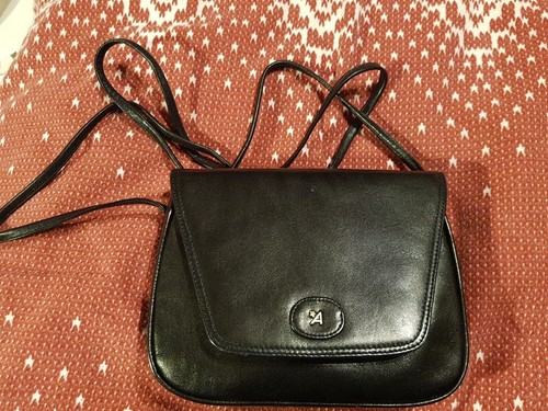 Handtasche leder schwarz - -,
