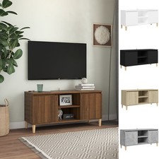 TV Schrank mit Massivholz-Beinen Fernsehschrank Lowboard Tish 103,5x35x50 cm