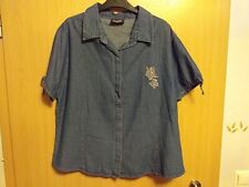 Damen Jeans Bluse von Giani feroti Größe XL Blau Gebraucht