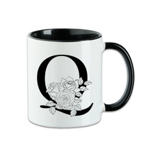 Buchstaben Tasse Schwarz mit