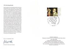 (006) Ministerfaltkarte 2016 125.Geburtstag Otto Dix