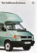VW California Exclusive Prospekt Brochure Depliant 09/1995