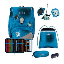 Scout Alpha Exclusiv Safety Light Schulranzen-Set Polar Blue