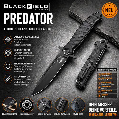 Kaan taschenmesser blackfield - taschenmesser,