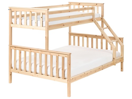 Dreier hochbett holz - dreier-hochbett, hellbraun