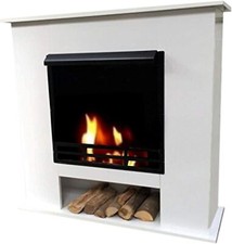 Kaminofen Ethanol und Gelkamin Kamin Gel 001W Deluxe Weiss mit gratis Zubehör