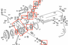Mercedes Benz W201 190 W124 Wasserpumpe Thermostat