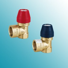 Membran-Sicherheitsventil Messing 1/2 Zoll Druckstufe 2,5 bar bis 10,0 bar